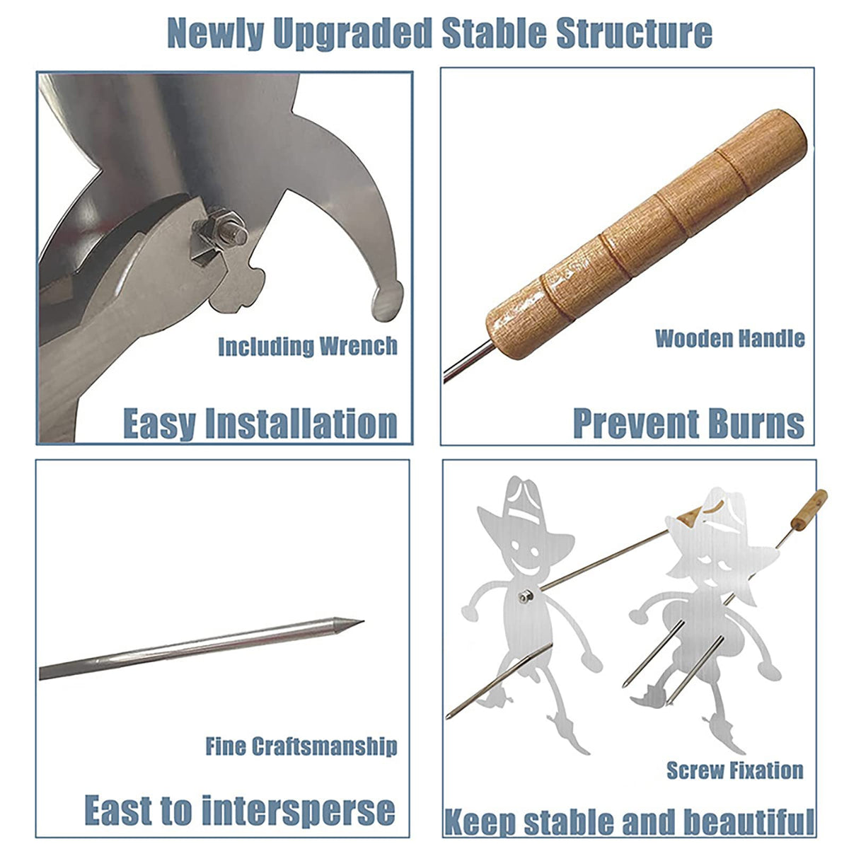 RICHERI rotatable grill skewers for even heating