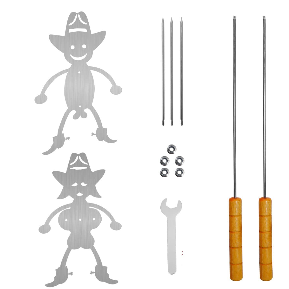 RICHERI stainless steel grill forks with hats, durable and reusable