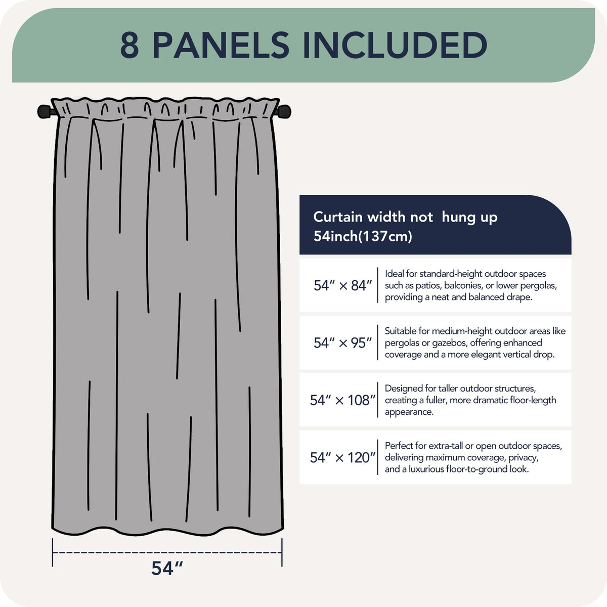RichSets durable polyester fabric withstands sun and wind.
