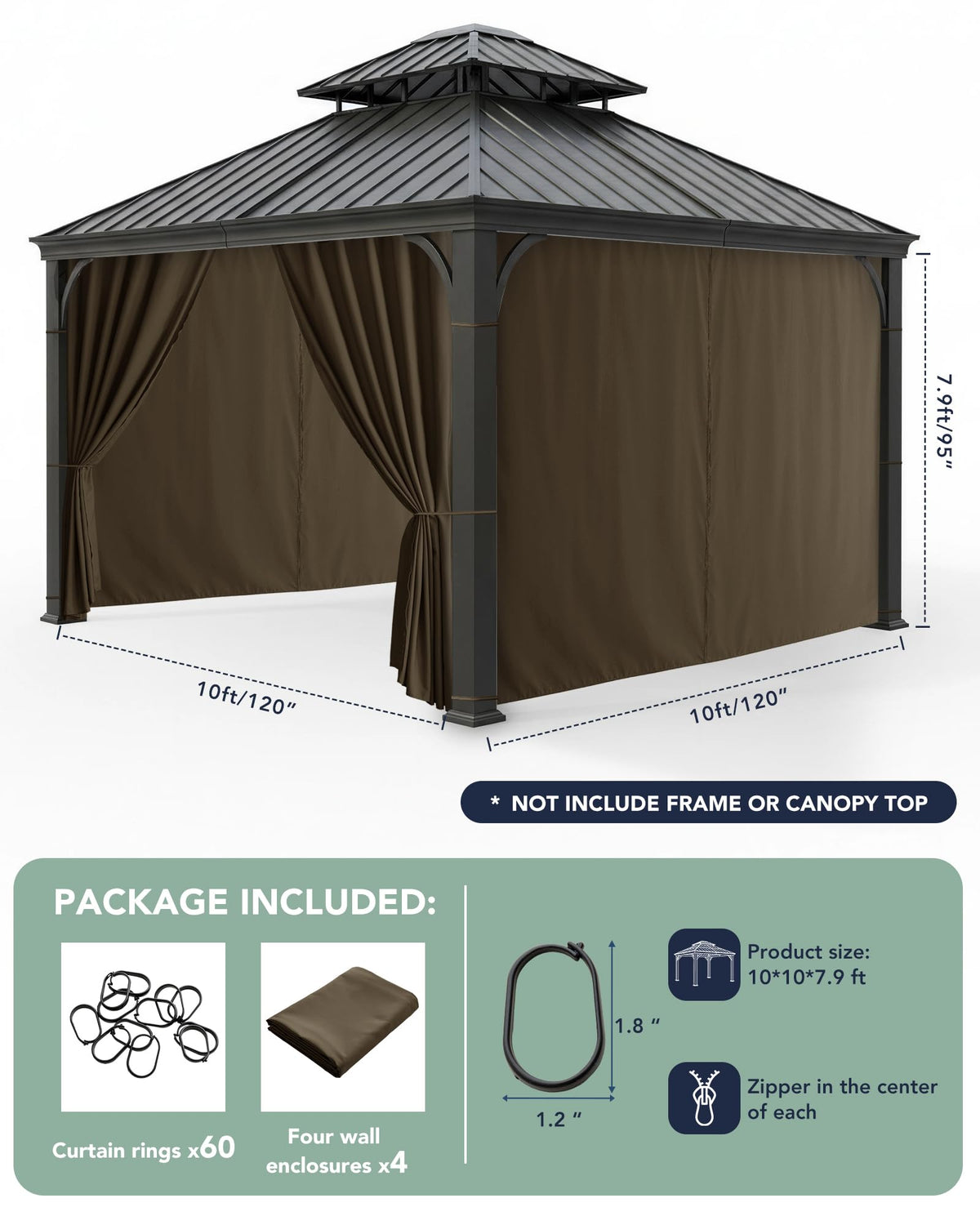 RichSets tie-back windproof design securing curtains in breezy settings.