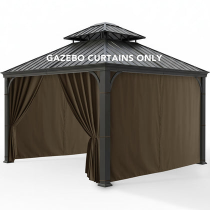 RichSets gazebo curtains universal four-panel system for private outdoor spaces.
