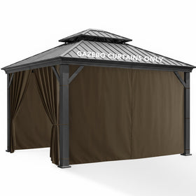 RichSets Gazebo Curtains waterproof 4-panel protection for rain and sun outdoors.