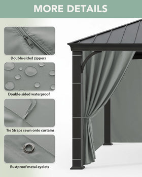 RichSets gazebo sidewalls installed on a frame offer waterproof protection from wind.