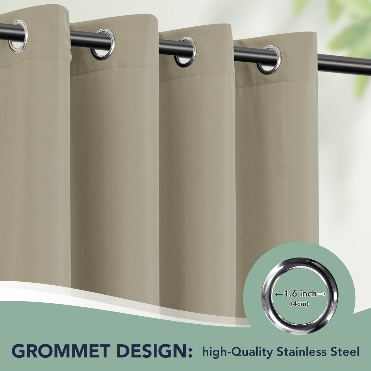 RichSets outdoor curtains machine washable for simple maintenance