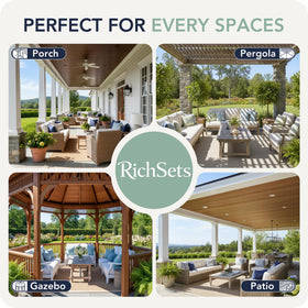 Machine washable RichSets outdoor curtains ready for easy maintenance.