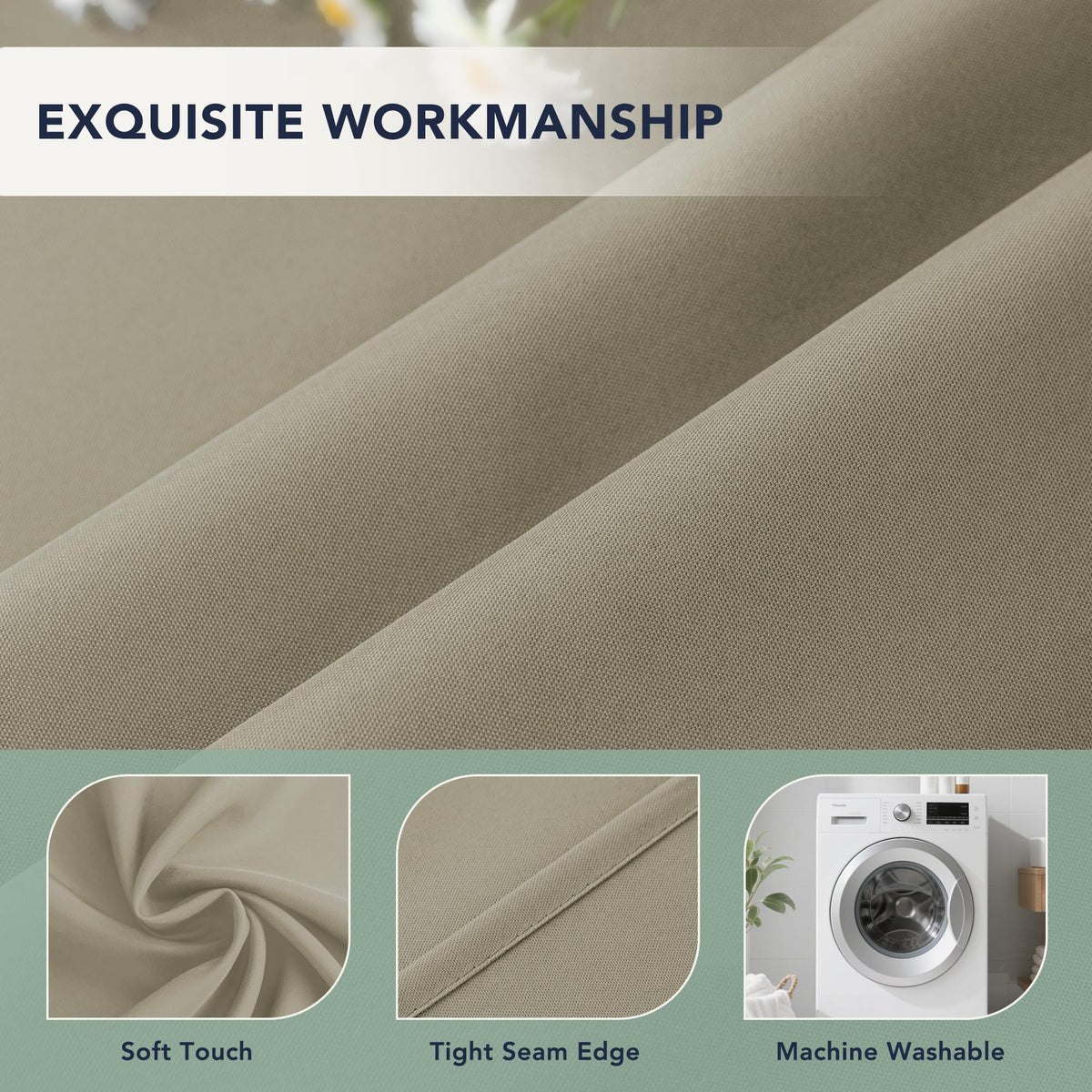RichSets Curtains with grommets offer easy slide-on installation for most rods