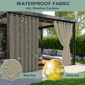 RichSets Outdoor Curtains privacy pergola with grommets for easy installation