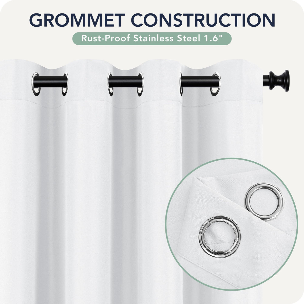 Soft light filters through RichSets privacy curtains with UV protection.