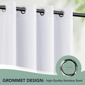 RichSets white outdoor curtains framing a private balcony setup