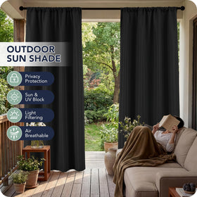 RichSets rod-pocket top detail ensures clean hanging.