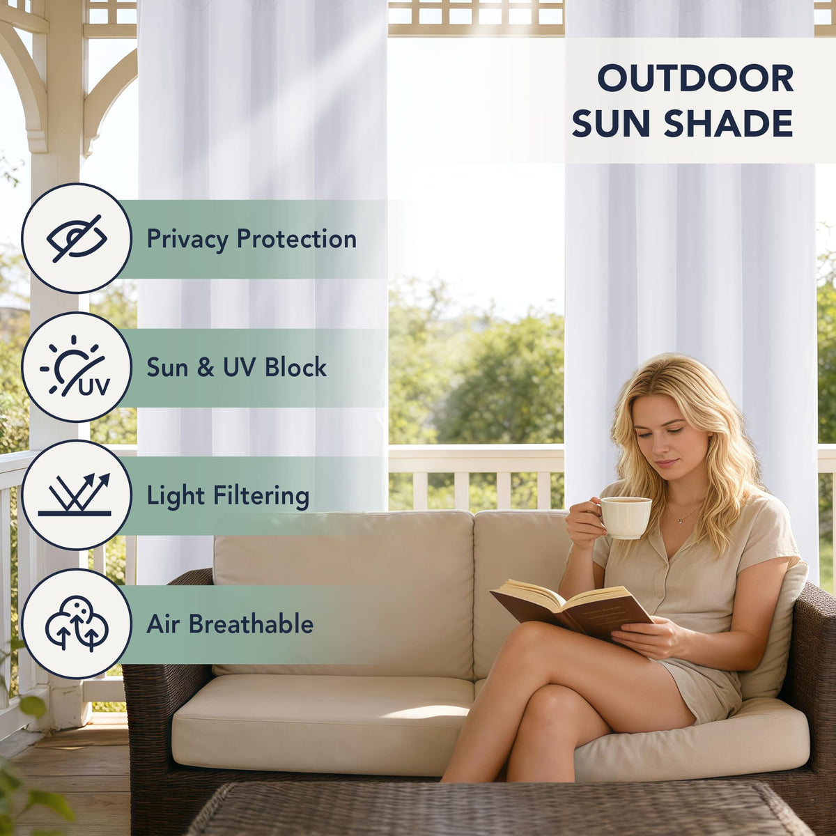 RichSets textured fabric provides UV protection for long outdoor use