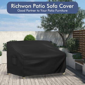 Richwon 70W x 38D x 31H cover fits most 3-seat sofas securely.