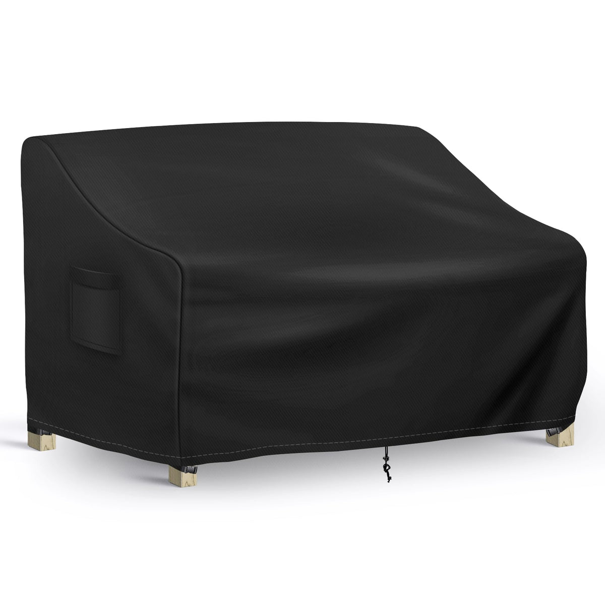 Richwon 3-seater outdoor couch cover protects a sofa from rain and dust.