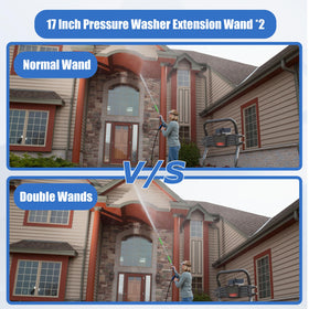 RIDGE WASHER 1/4-inch quick-connect compatible wand for easy attachment to pressure washers.