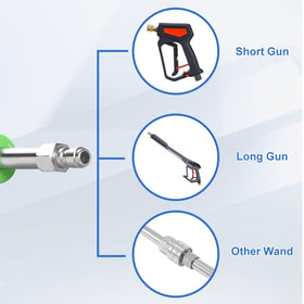 RIDGE WASHER 2-pack extension wands with green protective covers protect steel during storage.