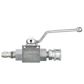 RIDGE WASHER ball valve handle in the on-off position for precise control
