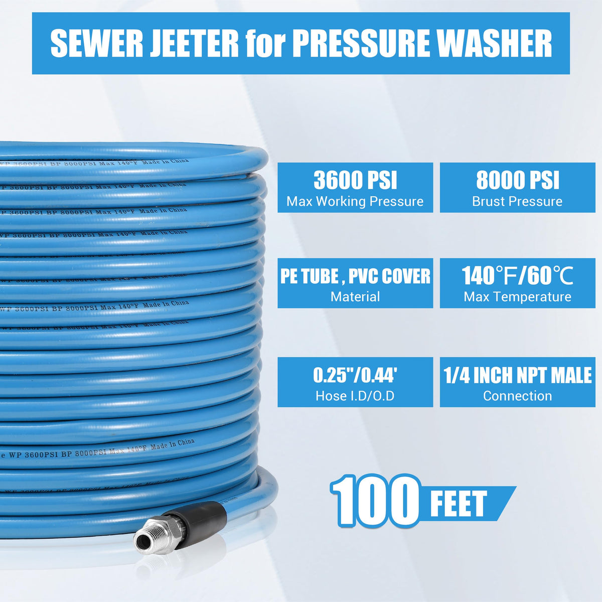 RIDGE WASHER complete jetter kit with adapters and wrenches for quick setup.