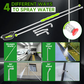 RIDGE WASHER 90-degree elbow improves access to gutters and siding.