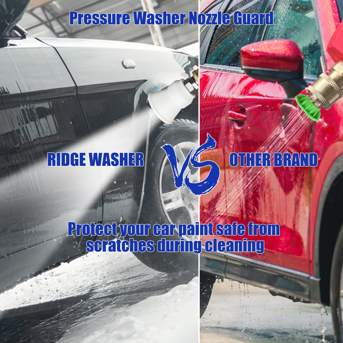 RIDGE WASHER five-nozzles set with 0°, 15°, 25°, 40°, soap nozzle for versatility