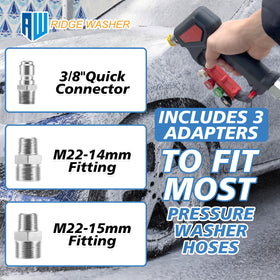 RIDGE WASHER four-hole nozzle holder for quick nozzle changes