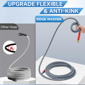 RIDGE WASHER hot and cold water design supports versatile cleaning options.