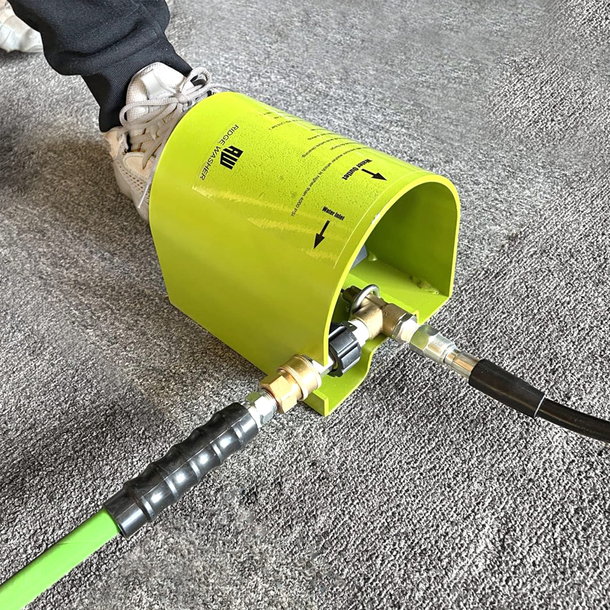 RIDGE WASHER sewer jetter kit supports up to 4000 PSI and 8 GPM.
