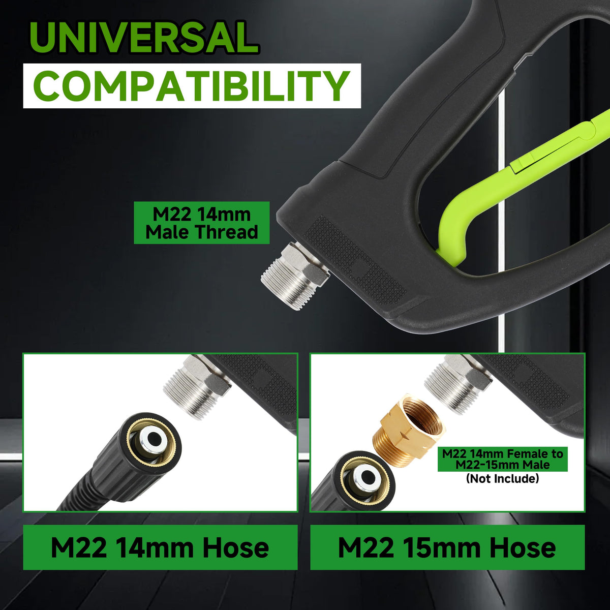 RIDGE WASHER five-nozzle set enables versatile, targeted cleaning.