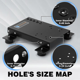 RIDGE WASHER skid plate features detachable rubber feet for stability.
