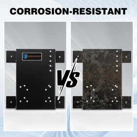 RIDGE WASHER skid plate shows easy installation with bracket holes and grommets.