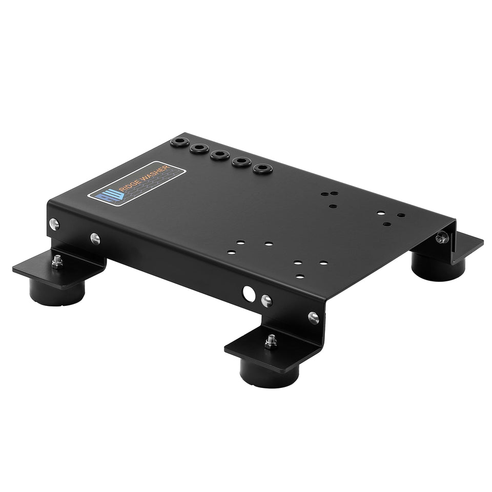 RIDGE WASHER skid plate frame in painted steel protects equipment during heavy cleaning.