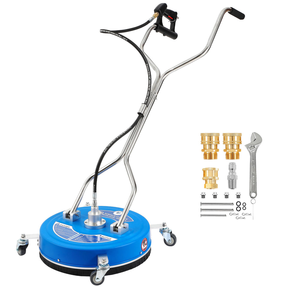 RIDGE WASHER surface cleaner with four wheels for easy maneuvering on large surfaces