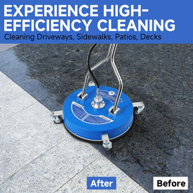 RIDGE WASHER surface cleaner dual-handle design improves stability during cleaning