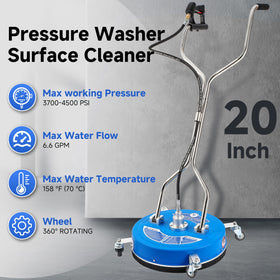 RIDGE WASHER surface cleaner can handle high heat up to 158F