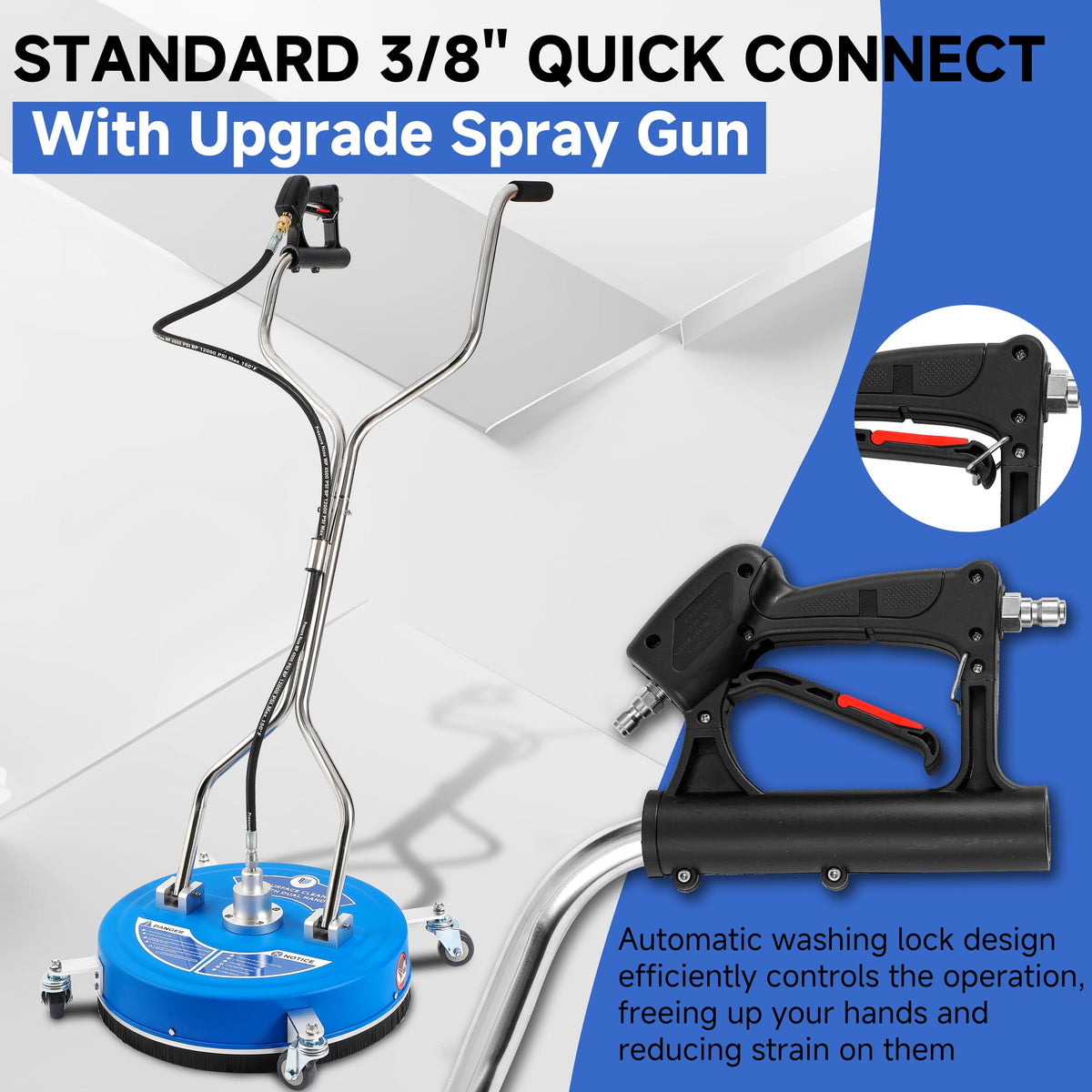 RIDGE WASHER surface cleaner upgraded internal bearings reduce leaks