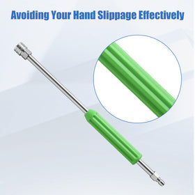 RIDGE WASHER undercarriage cleaning wand reaches difficult vehicle areas.