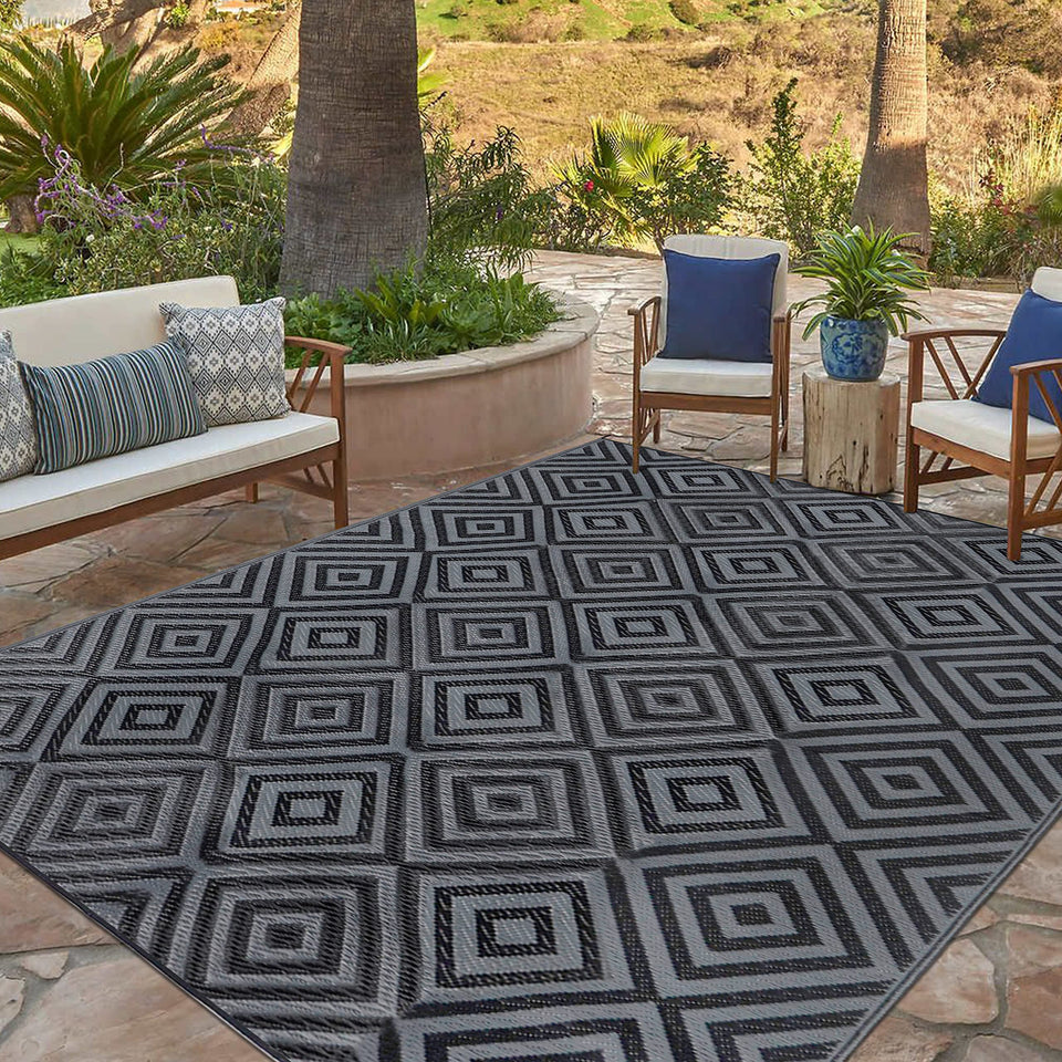 Ridota reversible mats on a deck show durable outdoor rug great for year-round use