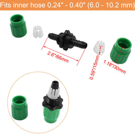 Rierdge dual-channel connectors join hoses securely for 3/4-inch or 5/8-inch expansion