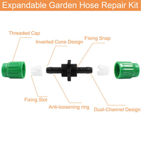 Rierdge repair kit in use for a fast tool-free hose fix