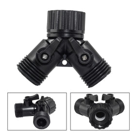 Rierdge plastic hose splitter is rust-free and durable for long-term outdoor use.