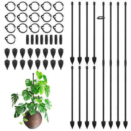 RIFNY 14-inch adjustable plant stake with clips for versatile indoor support.