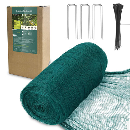 RIFNY Bird Netting over a 28x30 ft garden protecting vegetables