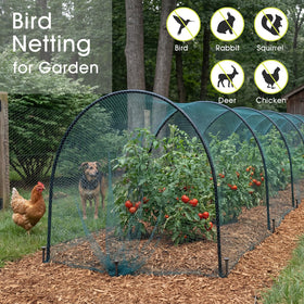 RIFNY bird netting close-up shows 5/8 inch mesh deterring birds.