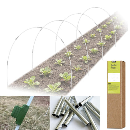 RIFNY garden hoops kit with 24 arches for durable raised-bed protection.