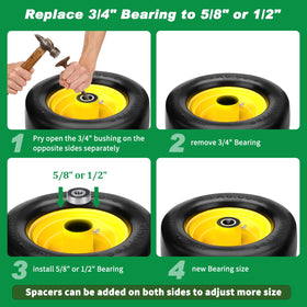 RIHYTAC 425 lbs load capacity supports stable mowing.