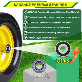 RIHYTAC puncture-resistant solid tire material for outdoor use.