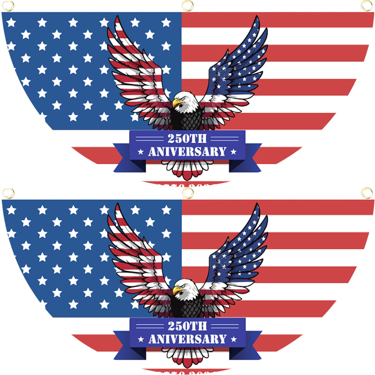 Riletese America flag 2-piece 1776-2026 banner for outdoor porch