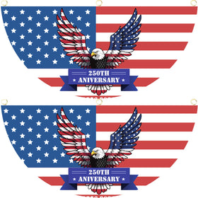 Riletese America flag 2-piece 1776-2026 banner for outdoor porch