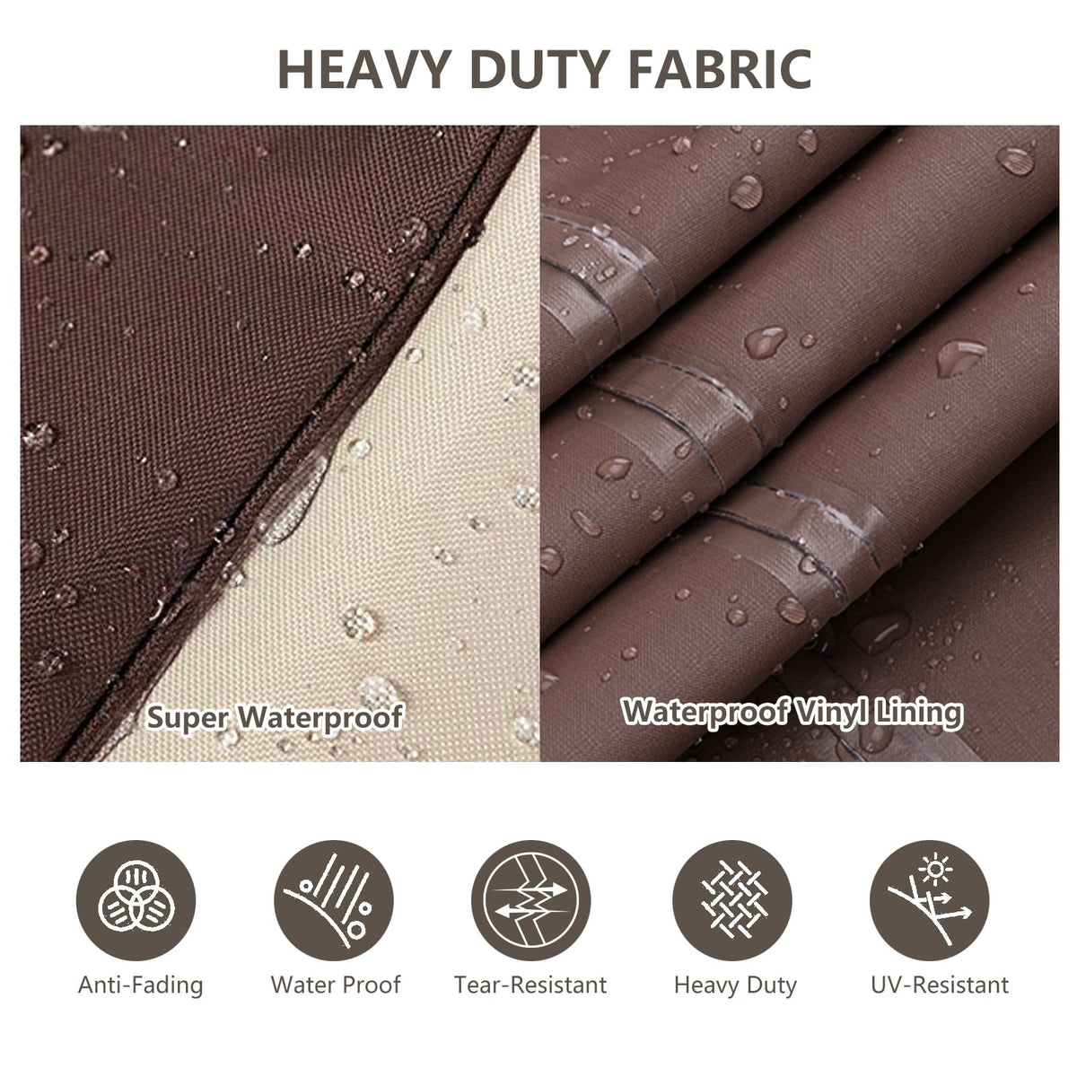 Rileytee 600D waterproof Oxford fabric blocks rain and UV exposure