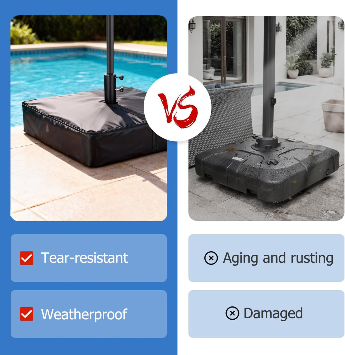 All-weather protection suitable for garden, terrace, beach, or yard use.