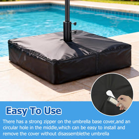 Zipper-access cover allows quick installation without removing the stand.